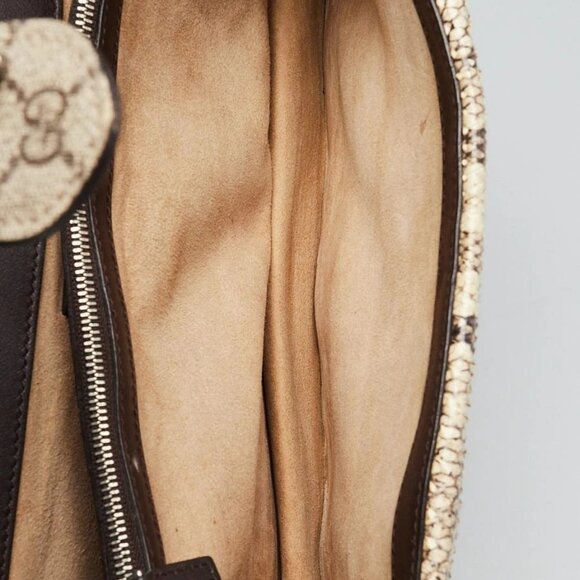 Gucci Beige GG Supreme Coated Canvas and Python Embroidered Dionysus Small - Picture 8 of 12